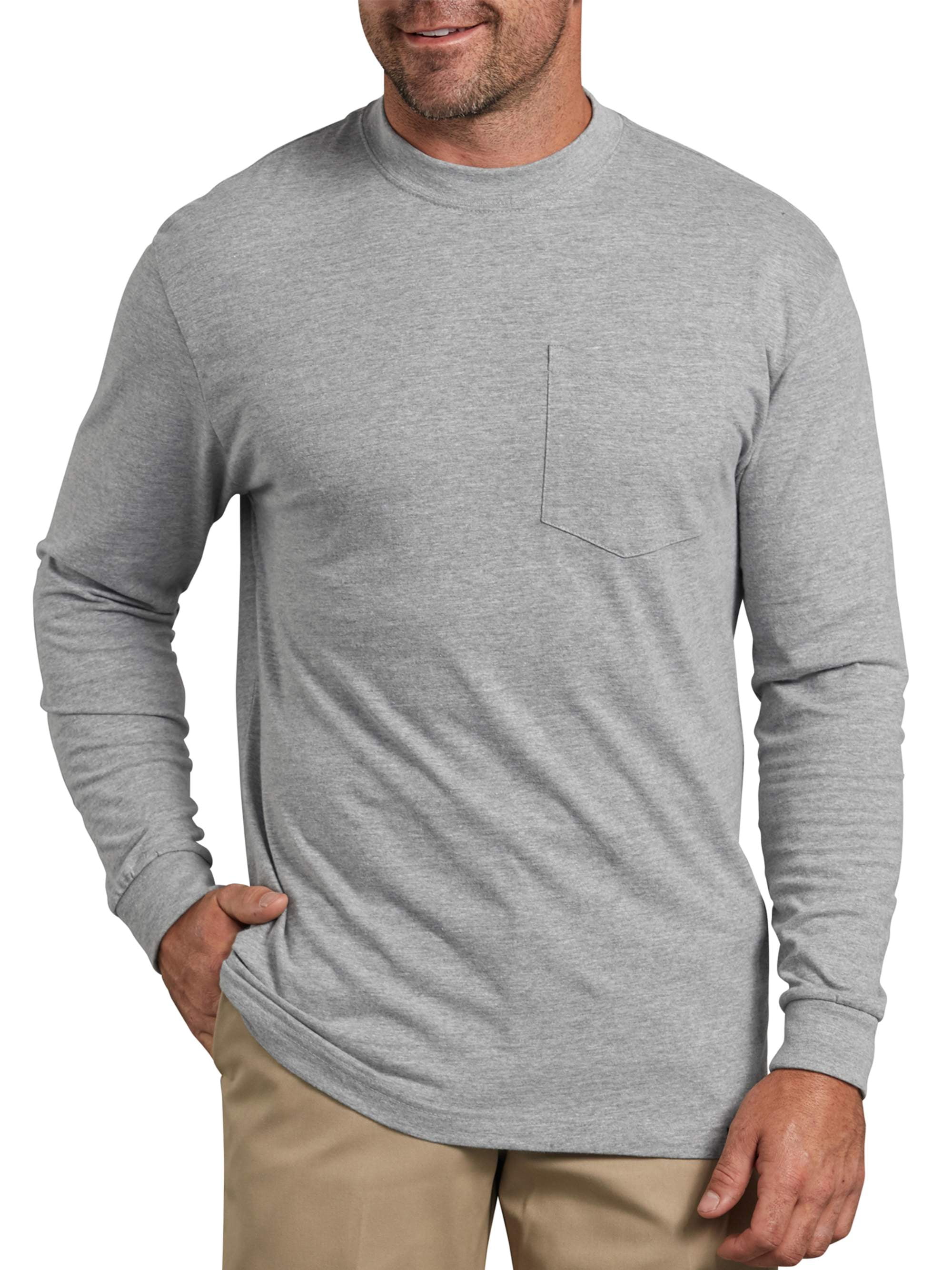 Genuine Dickies Men's Long Sleeve Heavy Weight Pocket T-Shirt, 2-Pack ...