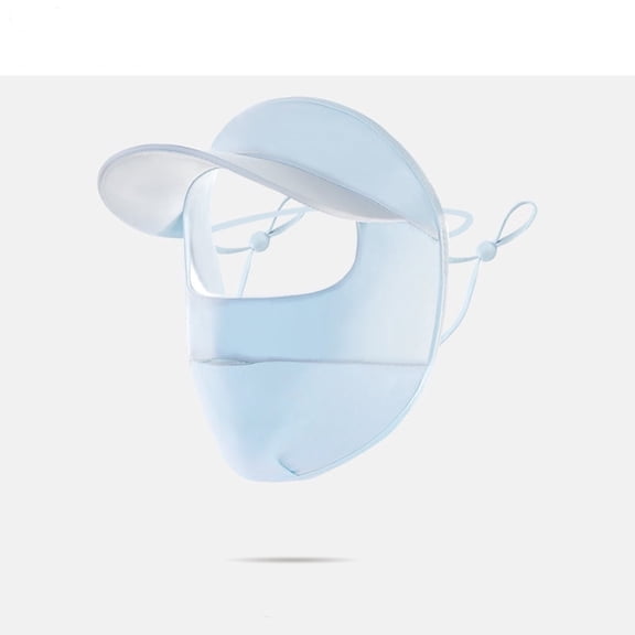 Women Anti UV Face Cover, UPF 50 Summer Full Face Mask, Wide Brim Breathable Sunscreen Sports Face Covering
