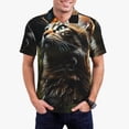 thumbnail image 1 of Saiise Polo de Golf pour Hommes Style Réaliste à Imprimé de Chat Mignon, Évacuation de l'Humidité, Séchage Rapide, Polo de Performance à Imprimé pour Hommes-Petit, 1 of 6