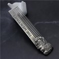 thumbnail image 3 of relayinert Stainless Steel Beard Comb Oil Hair Style Trimming Comb Portable Beard Comb, 3 of 7