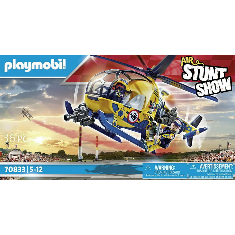 Playmobil Air Stunt Show Helicopter with Film Crew 