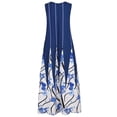 thumbnail image 5 of zanvin Robes d'Invitée de Mariage pour Femmes, Robe Longue Sans Manches Ample à Col en V Imprimée de Style Rétro pour Femmes, 5 of 5