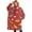 Colorful Dinosaur Red, variant on Oversized Wearable Blanket Hoodie,Colorful Dinosaur Pattern with Stars and Shapes Sherpa Blanket Hoodie with Super Pockets,Super Warm Fuzzy Pullover for Women & Men