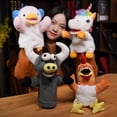 thumbnail image 2 of Marionetas de mano de felpa de animales para niños, juguetes suaves bonitos, pollos, unicornios, ganado, pingüinos, muñecos de simulación, regalo para niños, 2 of 5