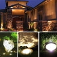 thumbnail image 4 of Zukuco Solar Ground Lights, Solar Disk Lights Powered, Waterproof Garden Pathway Outdoor In-Ground Lights for Yard, Deck, Lawn, Patio and Walkway , 4 Pack, 4 of 7