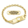 thumbnail image 1 of MedicEngraved Yellow Gold Stainless Steel Custom Medical Alert Bracelet - 5mm Oval Link, 1 of 7