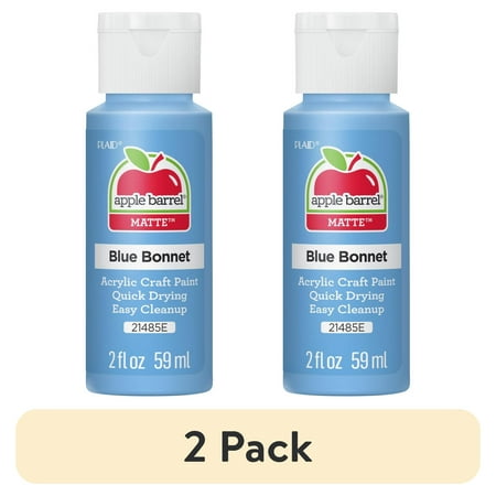 (2 pack) Apple Barrel Acrylic Craft Paint, Matte Finish, Blue Bonnet, 2 fl oz