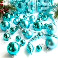 thumbnail image 2 of 30 bolas navideñas de plástico, bolas navideñas, bolas decorativas para árboles de Navidad, bolas para árboles de Navidad, bolas para árboles de Navidad, azul, 2 of 4