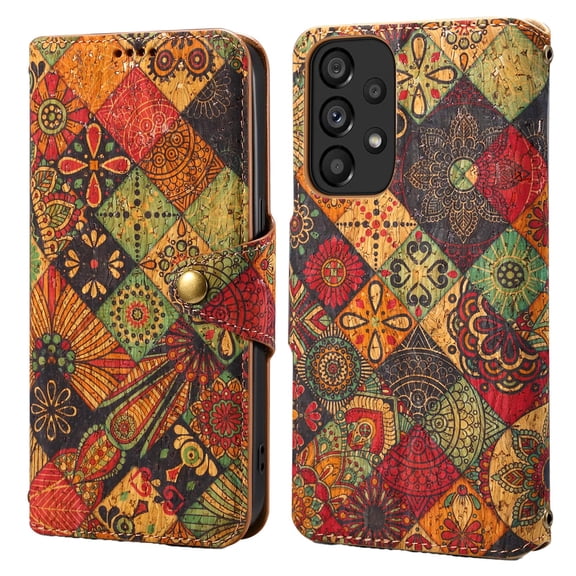 for Samsung Galaxy A32 5G Wallet Case with Lanyard for Women Girls, Flower Pattern Design PU Leather Flip Cover with Card Slots Kickstand Full Body Protective Case for Samsung Galaxy A32 5G, Yellow