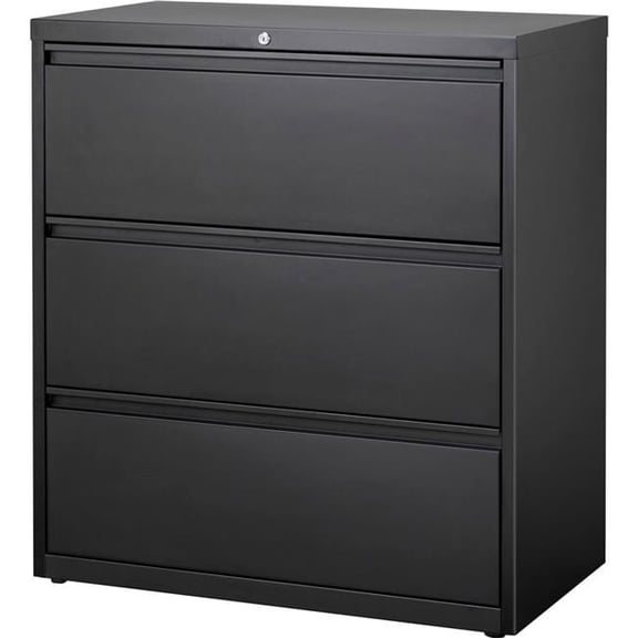 36 in. HL10000 Series Lateral File with 3-Drawer - Black