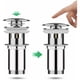 thumbnail image 3 of Desagüe para lavabo, sistema de desagüe emergente con tapón de desagüe universal para lavabo de cobre, 3 of 5