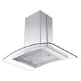 thumbnail image 4 of ZLINE 36" Island Ceiling Mount Range Hood w/ LED Lights, Stainless Steel & Glass, 4 of 7