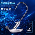 thumbnail image 3 of Anzuelos de Pesca FLhrweasw 10 Anzuelos de Acero Al Carbono Afilados 5g, 3 of 9