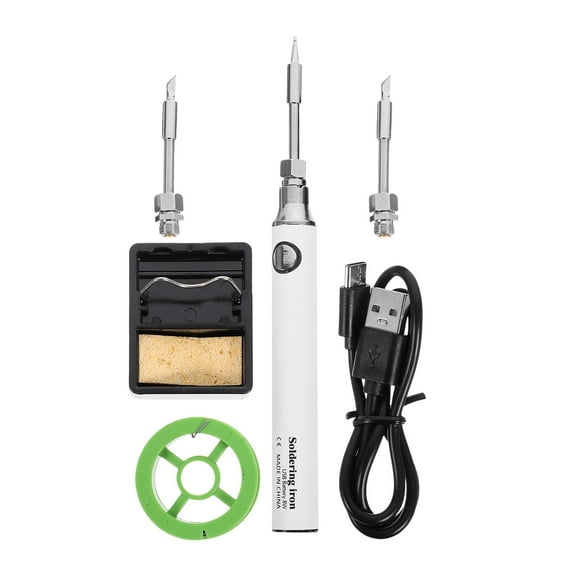 Wireless Soldering Kit Iron for Electronic Components White