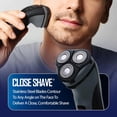 thumbnail image 3 of Barbasol Rotary Shaver, Rechargeable Electric Rotary Shaver with Stainless Steel Blades,, 3 of 8