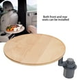 thumbnail image 3 of Car Food Tray,Rotating Car Cup Holder Tray Adjustable Multifunctional Wooden Cup Holder Table for Computer PC 5KG Bearing, 3 of 7