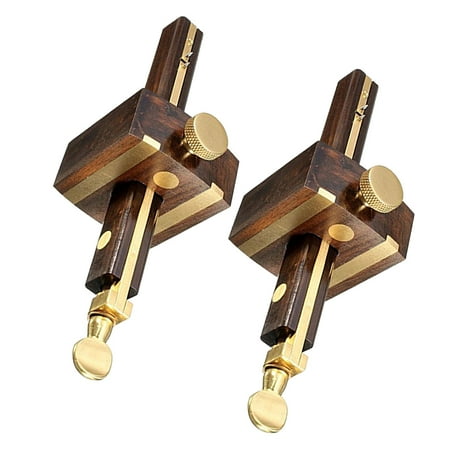 

Pack Of 2 Woodworking Marking Wooden Mortise Square Sliding Mark Scraper With Brass Screw Type For Woodworking Measuring Tool