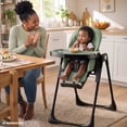 thumbnail image 3 of AILEEKISS Foldable High Chair for Baby, Toddler Eating Chair with Detachable Double Trays, Green, 3 of 12