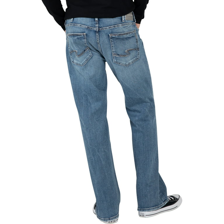 Silver Jeans Co. Men's Craig Easy Fit Bootcut Jeans, Waist sizes 28-44 -