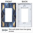 thumbnail image 3 of Yayeee Rocker Switch Wall Plate 1-Gang 4.6"x2.9" Home Decorative Outlet Cover, Blue Geometric Pattern, 3 of 6