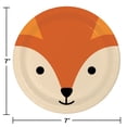 thumbnail image 2 of Party Central Disposable Fox Face Paper Party Dessert Plates - 7" - Club Pack of 96, 2 of 2
