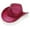 Red, variant on MEICHEN Cowboy Hat for Women Elegant Wide Brim Shiny Tassel Dating Hat Plain Sun Hat Black