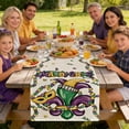 thumbnail image 7 of HuiXinOu Mardi Gras Table Runner, Carnival Party Dining Kitchen Decor, Colorful Festival Home Celebration, Indoor Holiday Tablecloth, 7 of 7