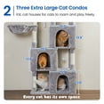 thumbnail image 5 of MWPO 70.1-in Cat Tree for Large Cat Tower with 3 Condos, 2 Perches and Stratching Post, Light Gray, 5 of 9