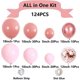 thumbnail image 3 of Kit de guirnalda de arco de globo rosa retro, 124 piezas, globos metálicos de color rosa y oro rosa para boda, despedida de soltera, aniversario, baby shower, decoración de fiesta de cumpleaños, 3 of 4