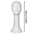 thumbnail image 3 of New Arrival！ Kaonry Head Model Hat Wig Hat Stand， Long Neck Mannequin Wig Head Display Hat Cap Holder White Female Model, 3 of 9