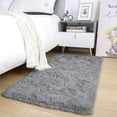 thumbnail image 3 of Lochas Soft Fluffy Area Rug Modern Shaggy Rugs for Bedroom Kids Room Nursery Floor Carpets, 2'x 3',Gray, 3 of 6