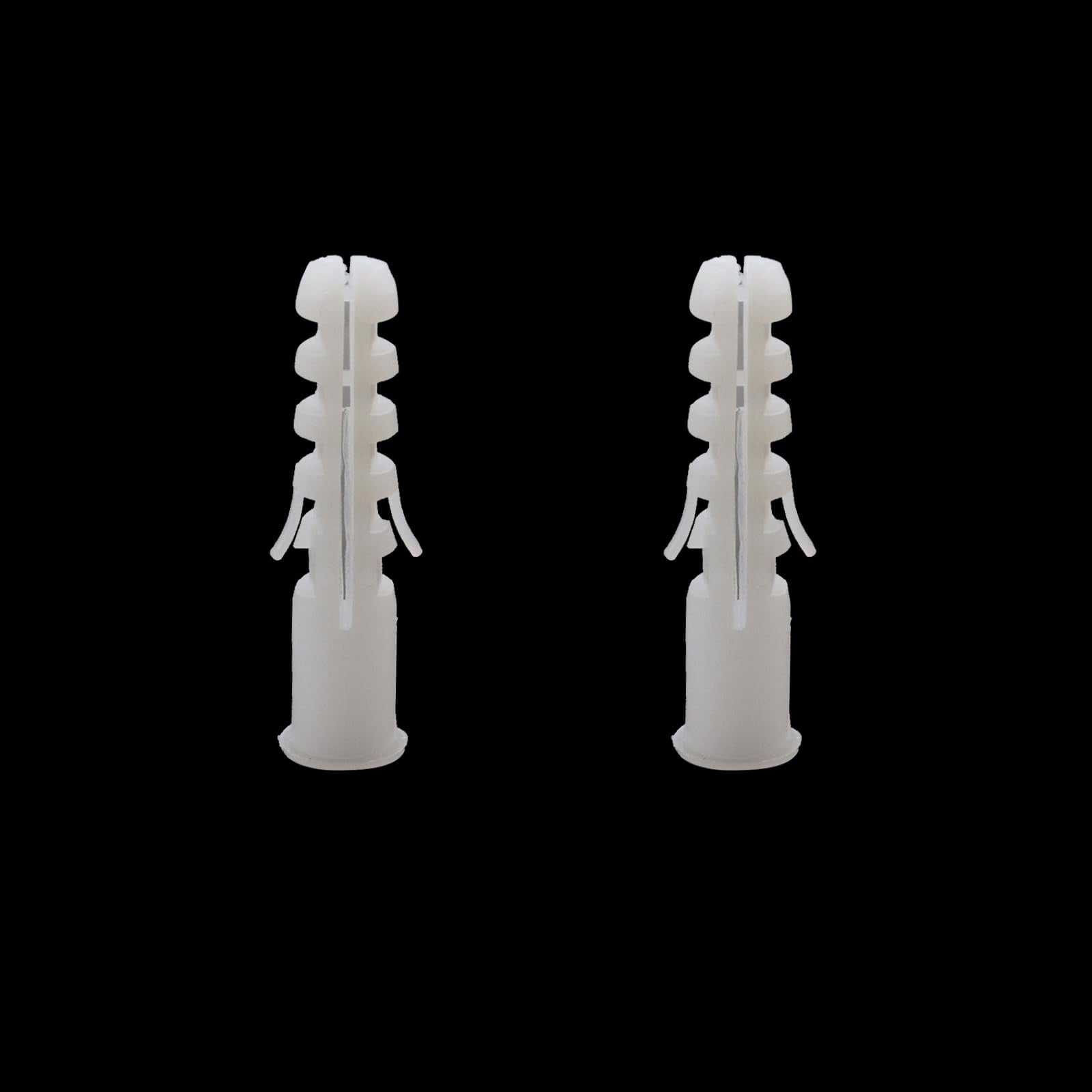 M5 x 25 mm Plastic Drywall Expansion Pipe Drywall Anchors Ribbed Wall Anchors,Pack of 1000