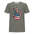 thumbnail image 4 of UVEASISHA American Flag Tee Shirt Men Funny 4th of July Shirts Memorial Day Novelty Printed T-Shirts Big and Tall Cool Streetwear Tshirt Gray 3XL, 4 of 5