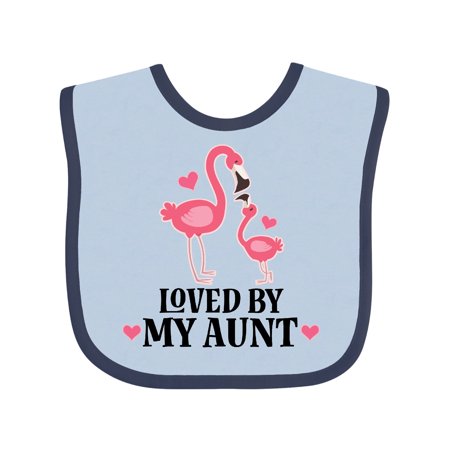 

Inktastic My Aunt Loves Me Flamingo Niece Gift Baby Girl Bib