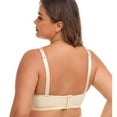 thumbnail image 4 of Elainilye Fashion Women Bras Wireless Traceless Underwear Plus Size Bras Comfortable Lace Breathable Gathering Bra,Beige, 4 of 5