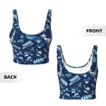 thumbnail image 5 of Picia Blue Bus Sports Bra for Women,Padded Strappy Sports Bras Medium Support Yoga Bra with Removable Cups,Running Yoga Bra-X-Large, 5 of 9