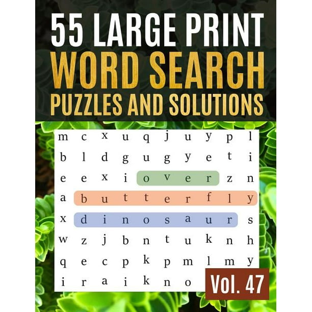 find words for adults seniors 55 large print word