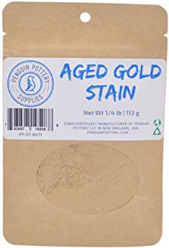 Aged Gold Stain glazes Clay Slip Colorant for Clay Penguin Pottery 1/4 lb