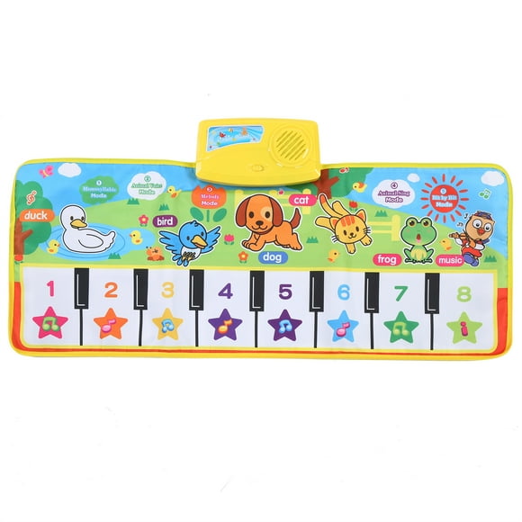 Alfombra musical para bebés, teclado de piano plegable para niños, alfombra con teclado de piano musical, tapete de juego de música para bebés, estética elegante