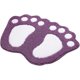 thumbnail image 1 of Alfombra De Baño Absorbente Antideslizante, Diseño De Pies Grandes, Poliéster, Morado, 48 X 67 Cm, 1 of 5