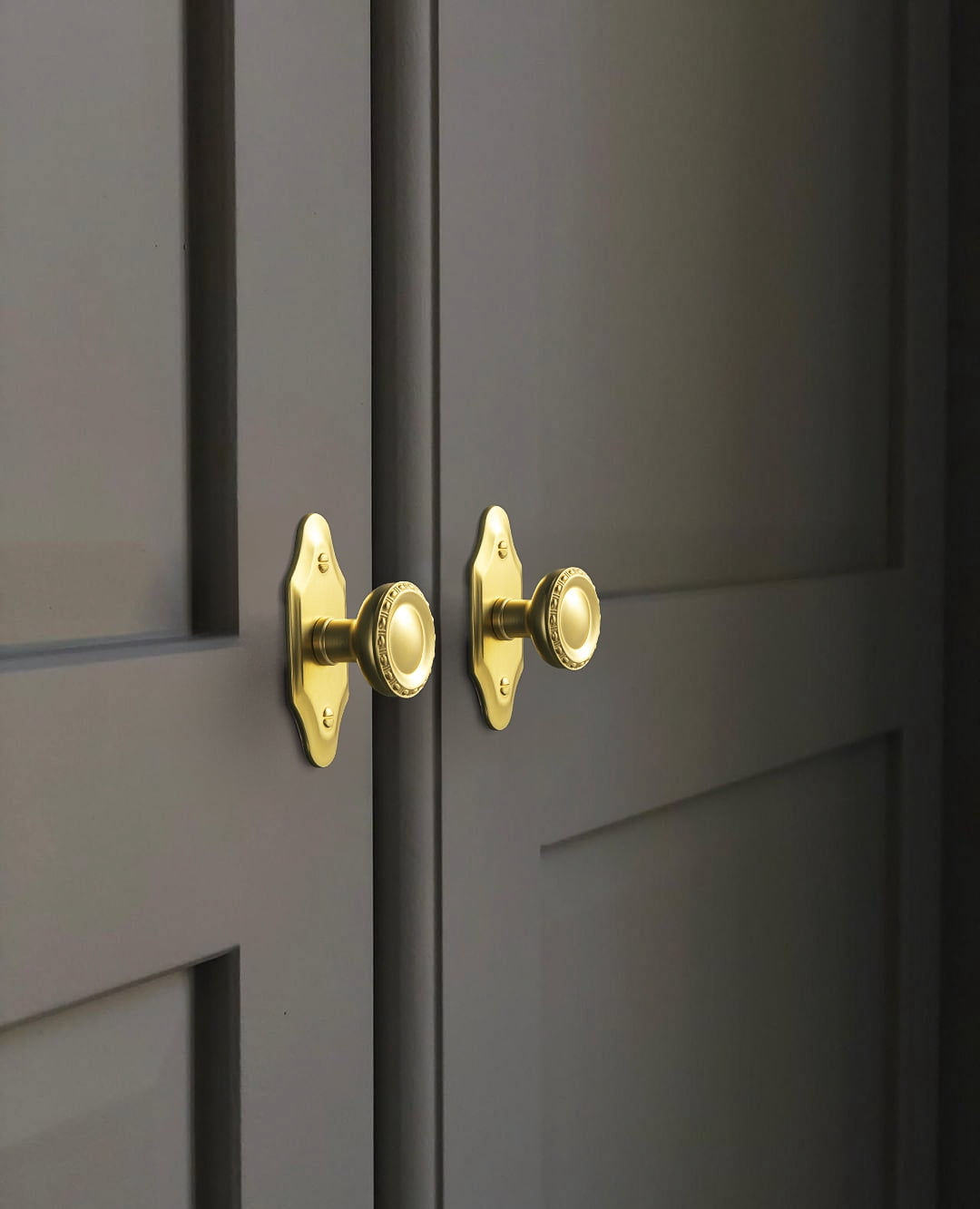 Goo-Ki 6 Pack Brushed Gold Cabinet Knobs with Backplate for Drawer Cupboard, Vintage Bronze 1.3" Dia Drawer Knob Pulls Handle Zinc Alloy Hardware