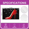 thumbnail image 2 of Erosebridal High Heel Place Mats Set of 4 for in Door Dinning, Valentines Day Placemats Set of 4, White Glitter Print Decor, 2 of 4