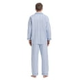 thumbnail image 4 of GLOBAL Men 100% Cotton Pajama Set For Men Lightweight Soft Nightwear Long Sleeves PJS With Pockets, 4 of 5