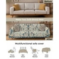 thumbnail image 3 of Beige Boho Ethnic Sofa Couch Covers for 3 Cushion Couch,Washable L Shape Sectional Sofa Covers for Loverseat/Pet,Bohemian Vintage Tribal Southwestern Floral Slipcover Throw Blanket Futon Cover 71x134, 3 of 8