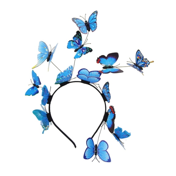 kaondbfi Summer Outdoor Travel Essentials Accessories Headbands for Women and Men Bride Butterfly Photo Hair Hoop Hair Ornament