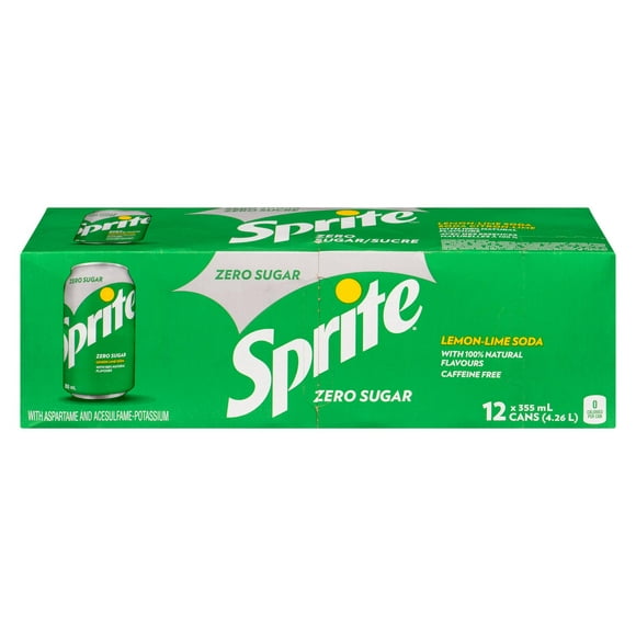Sprite Zero Sugar 355mL Cans, 12 Pack, 12 x 355 mL