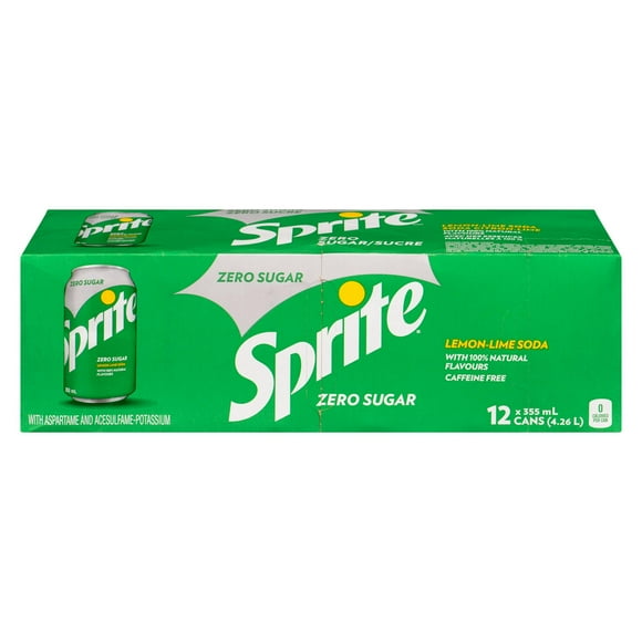 Sprite Zéro Sucre, 355 mL canette, paquet de 12 12 x 355 ml