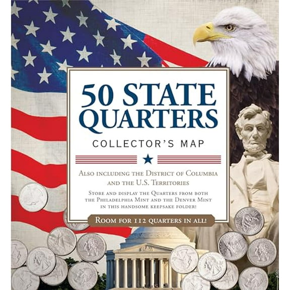 Pre-Owned 50 State Quarters Map (includes space for the Philadelphia and Denver mints!), 9781441312310, 1441312315, Paperback, Nov edition