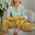 thumbnail image 6 of Hirioo Funny Countryside Donkey for Women's Pajama Sets 2 Piece Pjs Women's Long-Sleeved Pajama Set Button Down Sleepwear,S-XXL-X-Large, 6 of 7