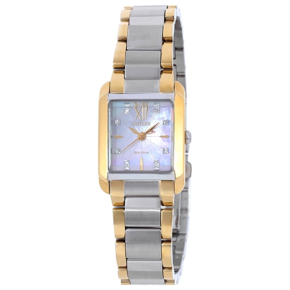 Citizen L Bianca White Mother of Pearl Dial Ladies Watch EW5554-58D